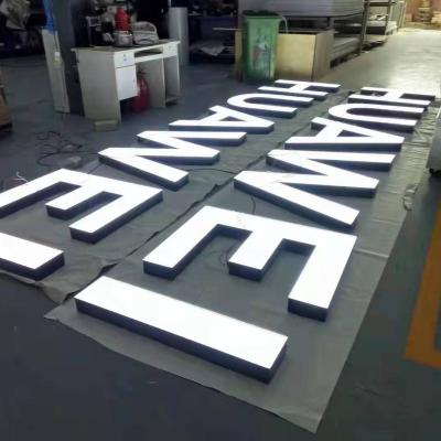 China Manufacturer Waterpoof Outdoor Attractive Size Shine 3d Led Acrylic Metal Words Letter Signage Channel Backlit Sign for sale