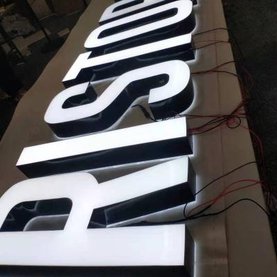 China Size Shine Customized Factory Customized Large Commercial Backlight Signs 3d Letters Light Up Led Letter Signs for sale