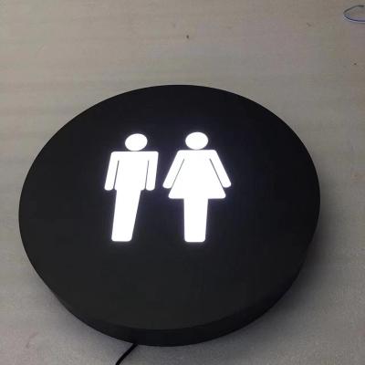 China Waterproof Outdoor Customized Acrylic Street Flag Light Box Washroom For Toilet Sign for sale