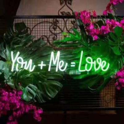 China Durable Custom Neon Sign Long Letter Outdoor Signs Love Sign For Event Party Decoration for sale