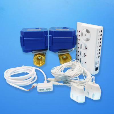 China Water Leaks in Apartment Wire Home/Room Alarm Water Leak Detector HIDAKA WOULD-806 (DN20*2pcs) with 6m Sensor and BSP Alarm Control Box Wire NPT for sale