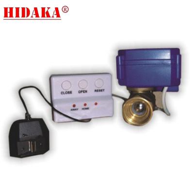 China HIDAKA Solid Brass Water Leak Detector With Shut Off Valve Water Sensor Alarm WOULD-805 Hidaka for sale