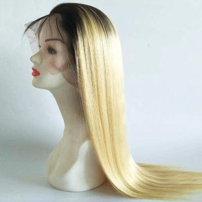 China Body Wave 12A Grade Wavy 100% Blonde Hair Wigs 613 Color Straight Hair Lace Headband Wig With Baby Hair for sale