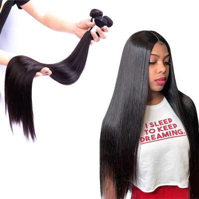 China 18 Inch Natural Black Peruvian Body Wave Straight Bone Cuticle Aligned Hair Bundles With 5X5 Closure Grade 12A for sale