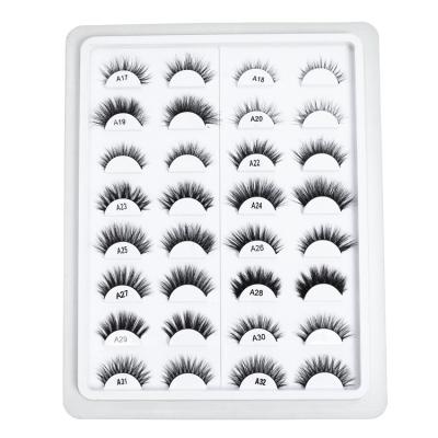 China Wholesale Box Natural Long 25mm 3D Mink Eyelash, Full Eye Mink Lashes, 5D 25mm 3D Strip Private Label Mink Eyelashes for sale