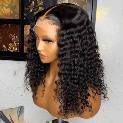 China Cheap Price Wholesale 150 Density Body Wave Peruvian Remy 100% 13X4 4X4 5X5 Lace Closure Hair Wigs Short Curly Bob Wig for sale