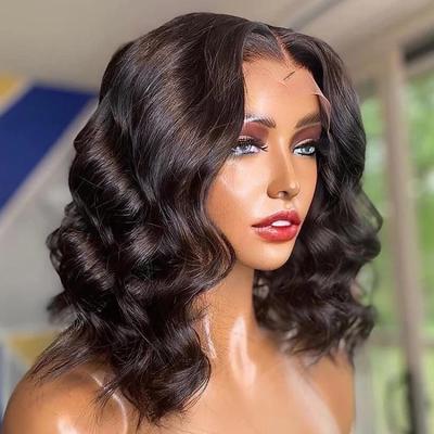 China Body Wave Cuticle Aligned Virgin Hair Transparent 13x4 Swiss Lace Wigs Loose Wave Lace Frontal Wigs for sale