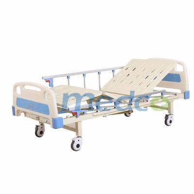 China Hospital Bed Power Coated Steel Two Functions Manual Hospital Bed for sale