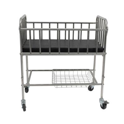 China Medco B003 Stainless Steel Newborn Baby Crib + Infant Toddler Crib, Baby Hospital Bed For Sale for sale