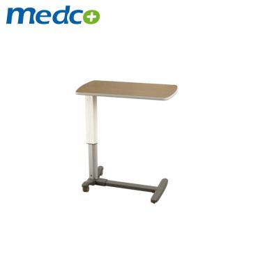 China Traditional Hospital Overbed Table Adjustable Plastic Overbed Panel For Patient Dining for sale