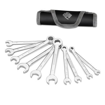 China Hot Sale 10-Piece 4-11mm Mini Combination Wrench Set Lightweight Carbon Steel Metric Amazon With Bearing Pocket for sale