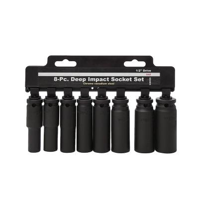 China For 8pc 1/2 fastener drive crv mechanics performs deep grip set for sale