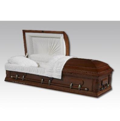 China Nantong Style American Millionaire Stretcher Solid Poplar Casket With Hardware for sale