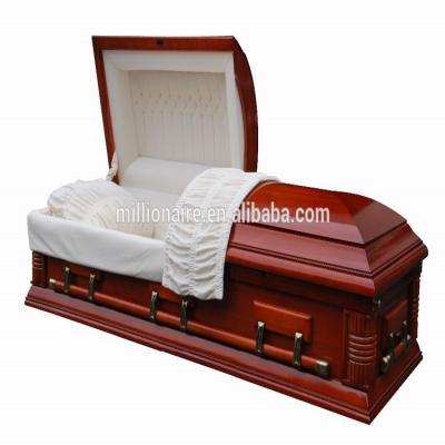 China Wholesale Traditional American Style Burial Products Cherry Caskets and Caskets for sale