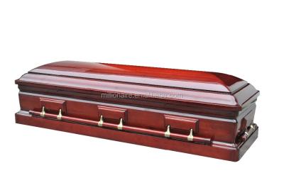 China American Style High Quality American Style Coffin Nantong Wooden Mahogany Millionaire for sale