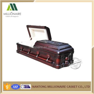 China American Style Traditional New Style Gorgeous Carving Wooden Casket for sale