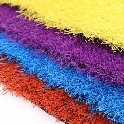 China Colorful Artificial Grass Outdoor Synthetic Turf Kindergarten Balcony Lawn Dog Carpet Rug Home Decor for Garden Balcony 2022 for sale