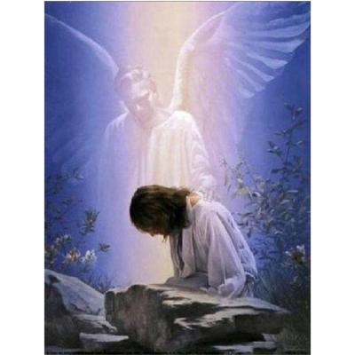 China Angel Diamond Painting Jesus Christ Full Drill Cross Stitch Kit Environmental Friendly Diamond Art Painting Religion Living Room Decor for sale