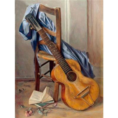 China Environmentally Friendly DIY 5D Diamond Painting Music Guitar Violin By Number Kit Fashion Wall Art Canvas Diamond Painting Rhinestone Painting for sale