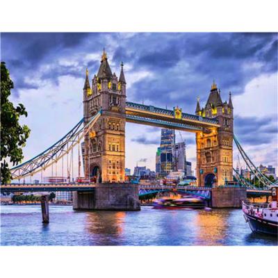 China Environmental Friendly Handmade Diy 5D Diamond Painting Bridge Gift Room Decor 5D Diamond Art Mosaic Painting Rhinestone Embroidery Tower Bridge for sale