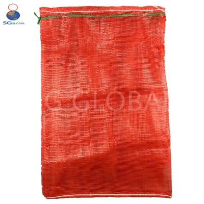 China Durable New Wholesale 5kg 10kg 50kg Red Raw Material PP Mesh Onion Bags For Sale for sale