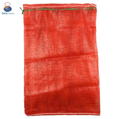 China Recyclable Wholesale Firewood Onion Garlic Empty Mesh Sack Bag for sale