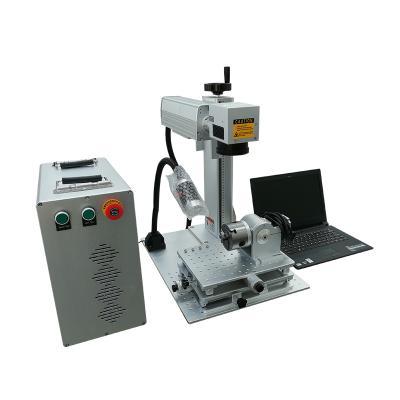 China Laser Marking Rotary Axis Embedded 30W 50W Fiber Laser Marking Machine Laser Engraving Machine Label Laser Printer for sale