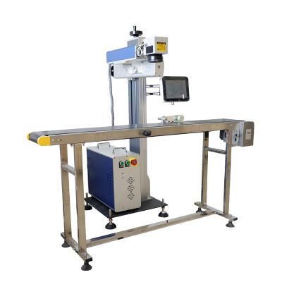 China Laser marking 20W metal tube fiber laser marking system with logo printed on all kinds of metal tubes for sale