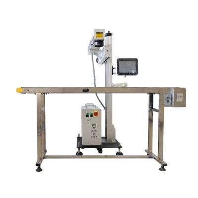 China Laser Flight Fiber Laser Machine 10w 20w 30w Flight Marking Marking Machine For Gold Rings Silver Plated Ceramic Plastics for sale