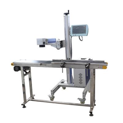 China Plastic Laser Marking PVC HDPE Pipe Laser Marking Machine Printing Machine Flying Fiber Laser Engraving Machine For Pipe for sale