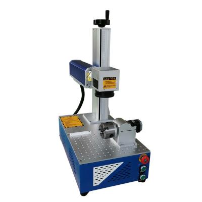 China Rotary Laser Marking 20W Raycus Fiber Laser Marking Machine 150*150mm Metal Marking Machine Laser Engraving Machine Stainless Steel for sale