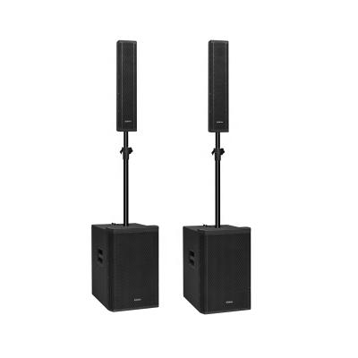 China Professional Sound Column Speaker Powered Portable Living Sound System 4inch Column Speaker With 15inch Subwoofer Y604*2 for sale