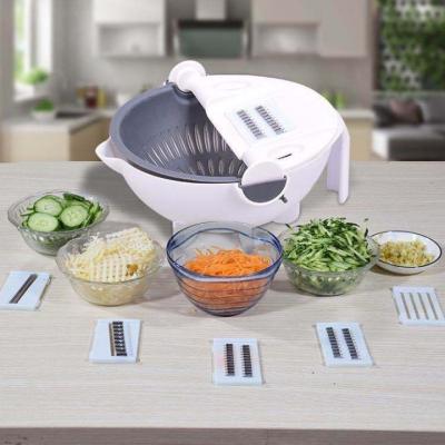 China Kitchen Viable Multifunctional Drain Slicer Fruit Vegetable Food Grade Household Rotating Sieve Basket for sale