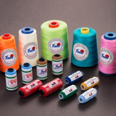 China 100% high tenacity spun polyester, sewing thread, 30/2, 40/2, cone thread, wholesale, high quality, 4500y, 5000y, for sale