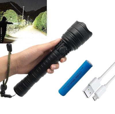 China Emergency Factory Wholesale XHP70 Camping Hiking Torch Super Bright Power Rechargeable LED Tactical Flashlight for sale