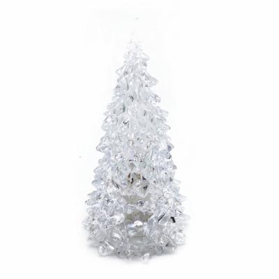 China 2021 Popular Clear PP Acrylic Christmas Tree With Color Changing Led Light for sale