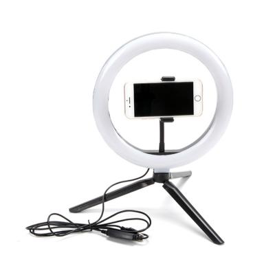 China LED Ring Fill Light Dimmable Selfie and Stand Tripod Table Ring Light 10inch for sale