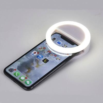 China ABS Makeup Mirror Mini Usb Mobile Live Video Instant Light Photography Led Selfie Light For Smartphone for sale