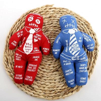 China 2020 New Soft Curse Doll Witch Toy Bad Boss Voodoo Doll With Six Big Pins Gag Gift Jokes For Employees for sale