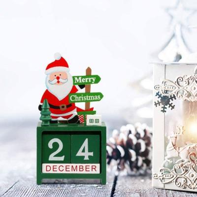 China Wonderful and simple home decoration Christmas home accessories new design wooden calendar for sale