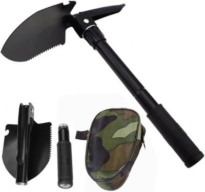 China Military shovel multifunctional military folding shovel with multi shovel tactical survival ditch army pocket purpose transport steel shovel for sale