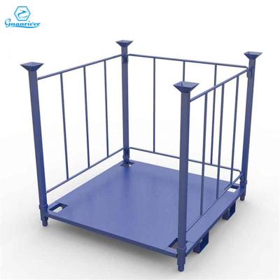 China Industrial Warehouse Wire Mesh Forklift Pallet Cage Metal Steel Storage Cage for sale