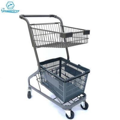 China Plastic Shopping Basket Antirust Shopping Trolley Shopping Cart Guanriver Basket for sale