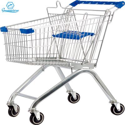 China Unfolding Hot Sale Europe Style 125L Supermarket Shopping Trolley China Supplier for sale