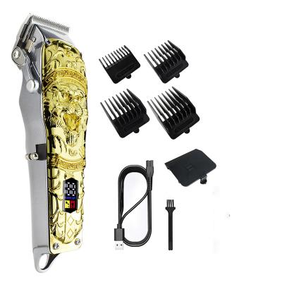 China Tiger Wireless Barber Salon Electric Gold Men's Hair Trimmer Professional Hair Clippers Hotel Hair Cutter 0.1-0.3mm for sale