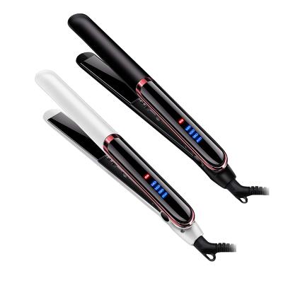 China Hotel Hotel Professional Led Flat Iron Hair Straightener 2 in 1 Electric Ceramic Hair Straightener and Curler for sale