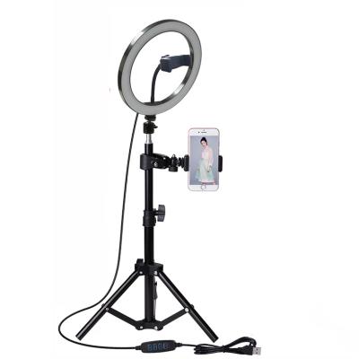 China Hot Selling Photogrphy Amazon Photogrphy Camera Selfie Ring Mobile Phone Live Fill LED Light for Selfie with Tripod for sale