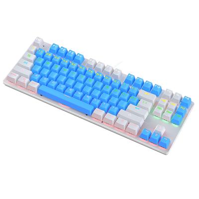 China Palm Rest Newest Palm Rest Factory Design RGB 87 Key Layout Direct Backlight Wired Gamer Mechanical Keyboard for sale