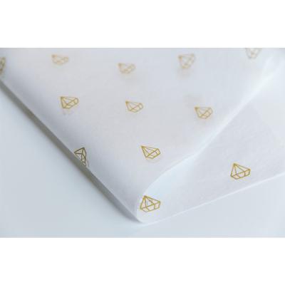 China Diamond Moisture Proof Gold Design Printing Silk Wrapping Tissue Paper For Wrapping for sale