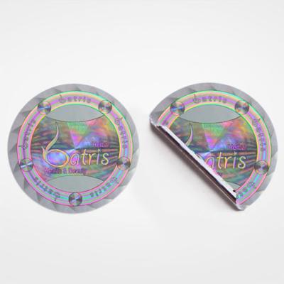 China Custom Holographic Print Warranty Label Round Hologram Packaging Security Label Sticker for sale